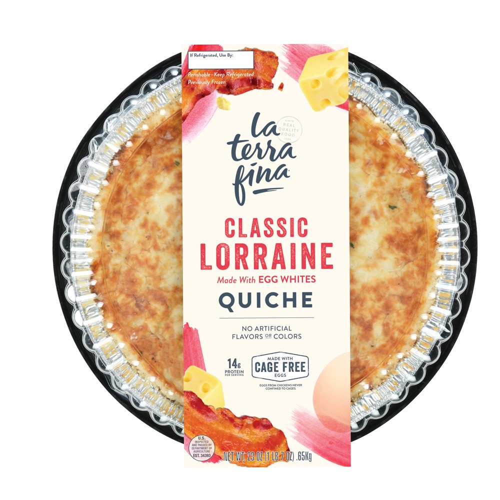 slide 1 of 3, La Terra Fina Quiches Classic Lorraine Quiche,