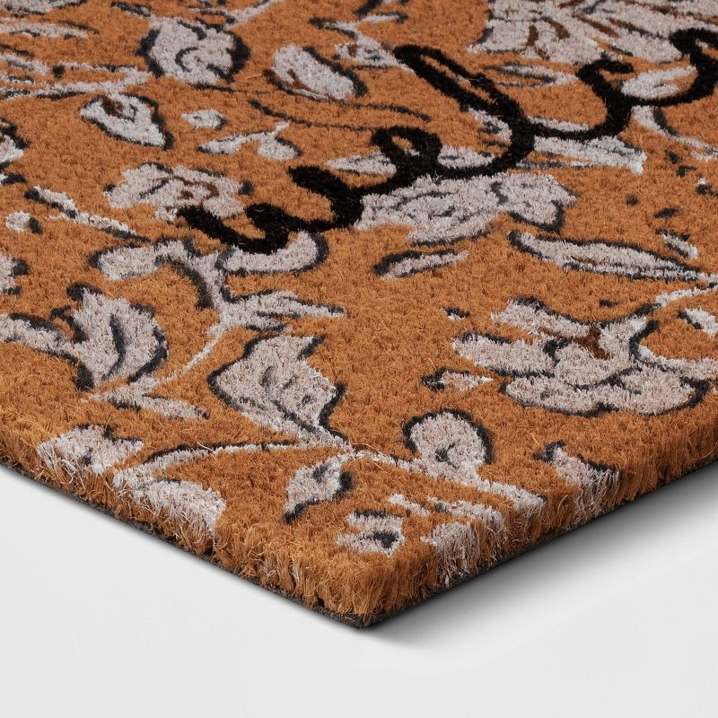 slide 2 of 4, 1'6"x2'6" Dune Floral Welcome Outdoor Doormat - Threshold™, 1 ct