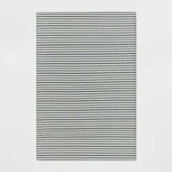 4'x6' Stripe Outdoor Rug Gray - Room Essentials™