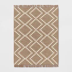 5'x7' Check Diamonds Outdoor Rug Tan - Threshold™