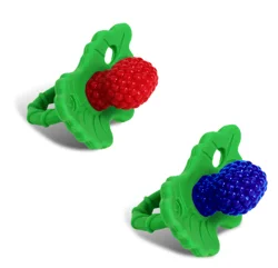 RaZbaby RaZberry Silicone Teether 2PK (Red & Blue)