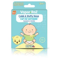 Vapor Raz 3M+ Colds & Stuffy Nose Clip-On Vaporizer 1 Each