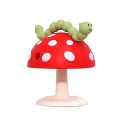 Razbaby Chompy Mushroom Grip Silicone Teether Toy