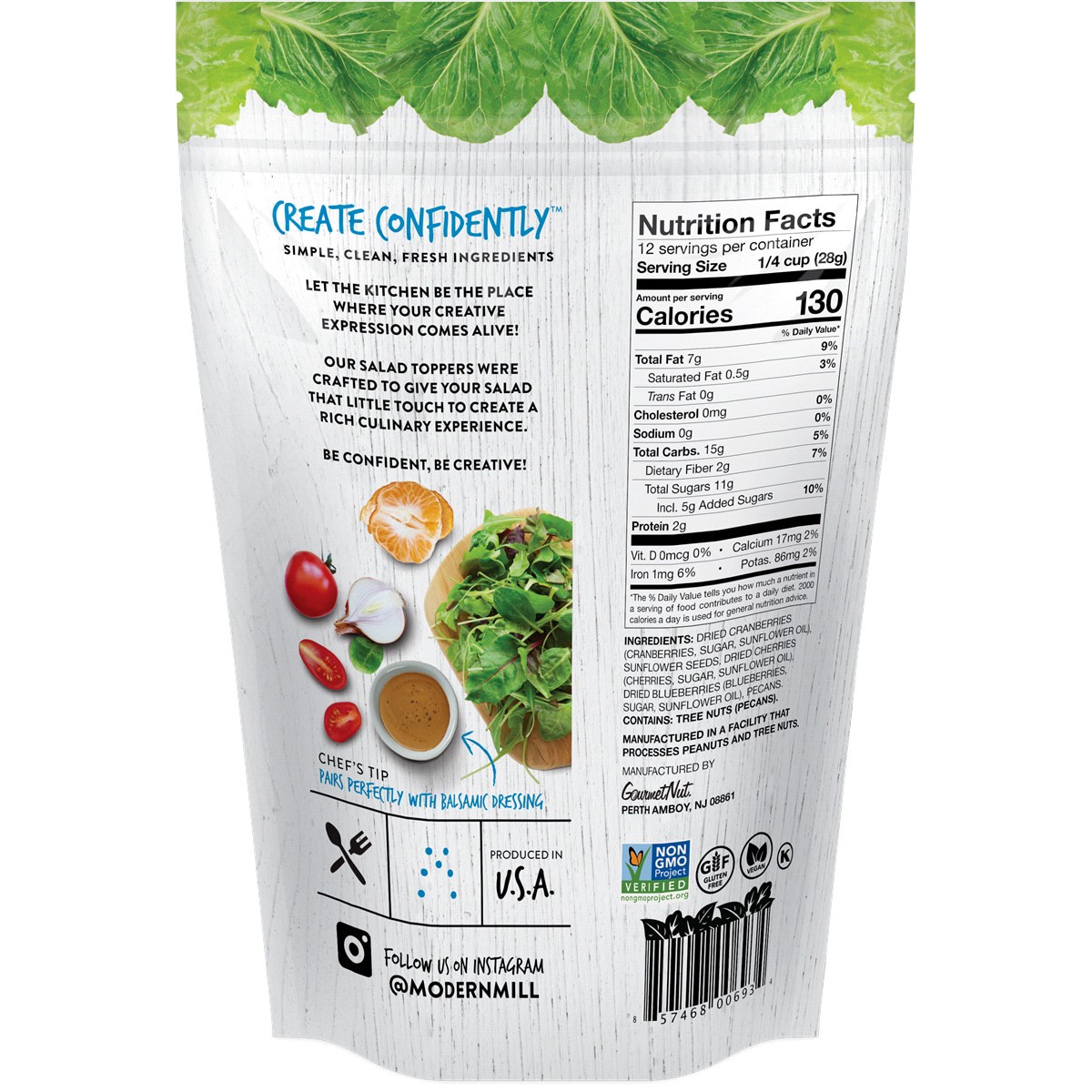 slide 2 of 2, Modern Mill Summer Symphony Salad Topper 12oz, Gluten-Free, Vegan, Non-GMO, 12 oz