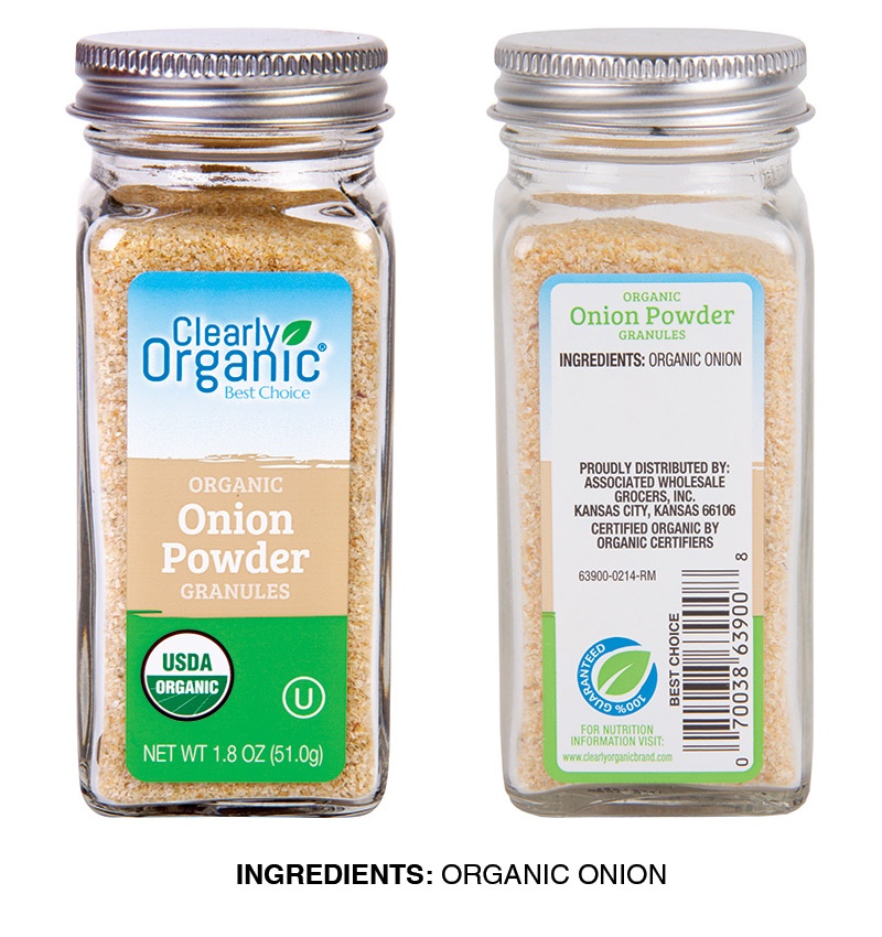 slide 1 of 1, Clearly Organic Onion Powdr, 1.8 oz