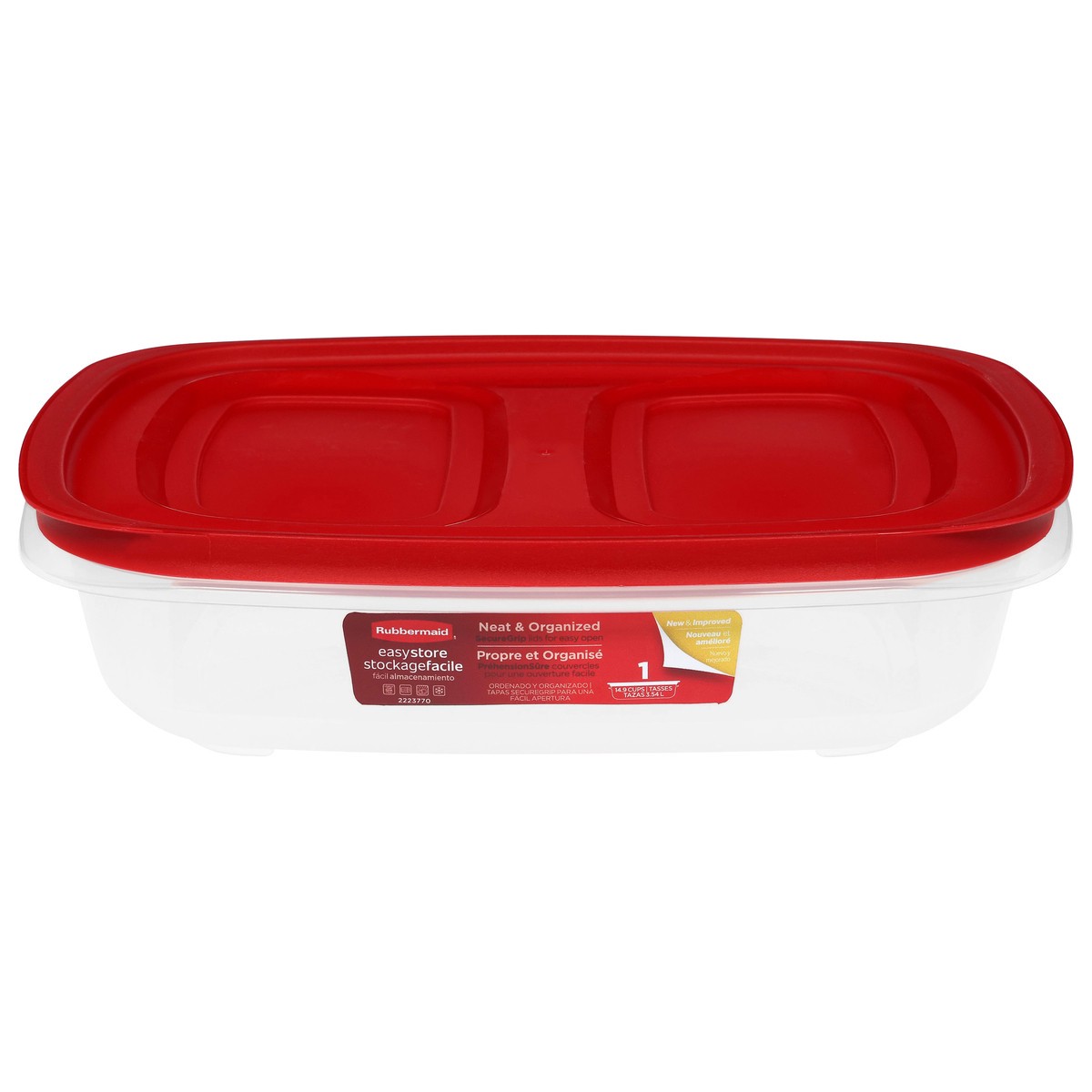 slide 3 of 4, Rubbermaid Red Es Fd Cont Rect 14.9c, 1 ct