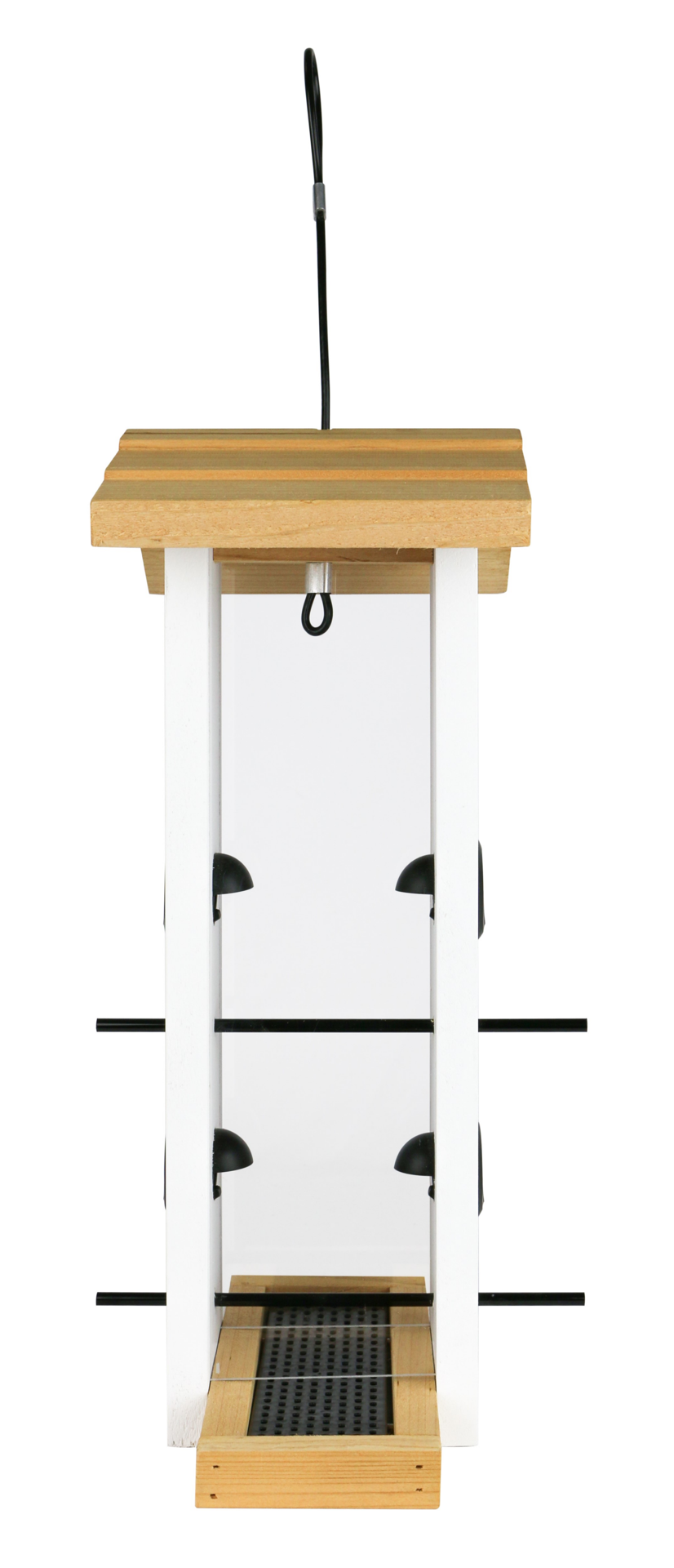 slide 4 of 4, Wild Wings Farmhouse Cedar Vertical Hopper Bird Feeder, 1.5 qt