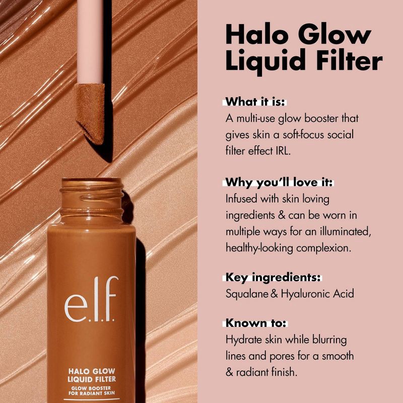 slide 9 of 15, e.l.f. Halo Glow Liquid Filter Highlighter - 8 Rich - 1.06 fl oz, 1.06 fl oz