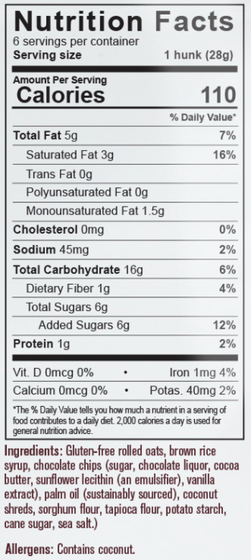 slide 2 of 2, Heavenly Hunks Oatmeal Chocolate Chip 6 oz, 6 oz