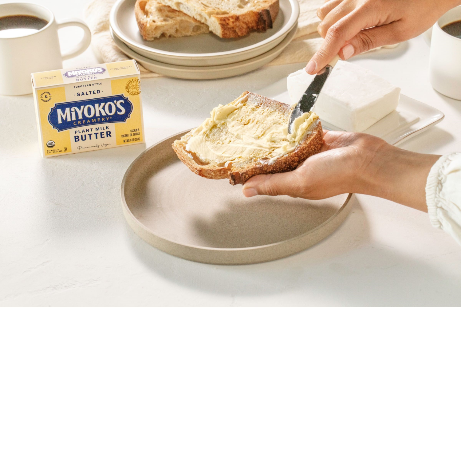 slide 3 of 3, Miyoko's Creamery Miyoko’s Creamery Salted European Style Plant Milk Butter 8 oz, 8 oz