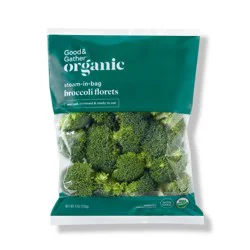 Fresh Organic Steam-in-Bag Broccoli Florets - 9oz - Good &amp; Gather™