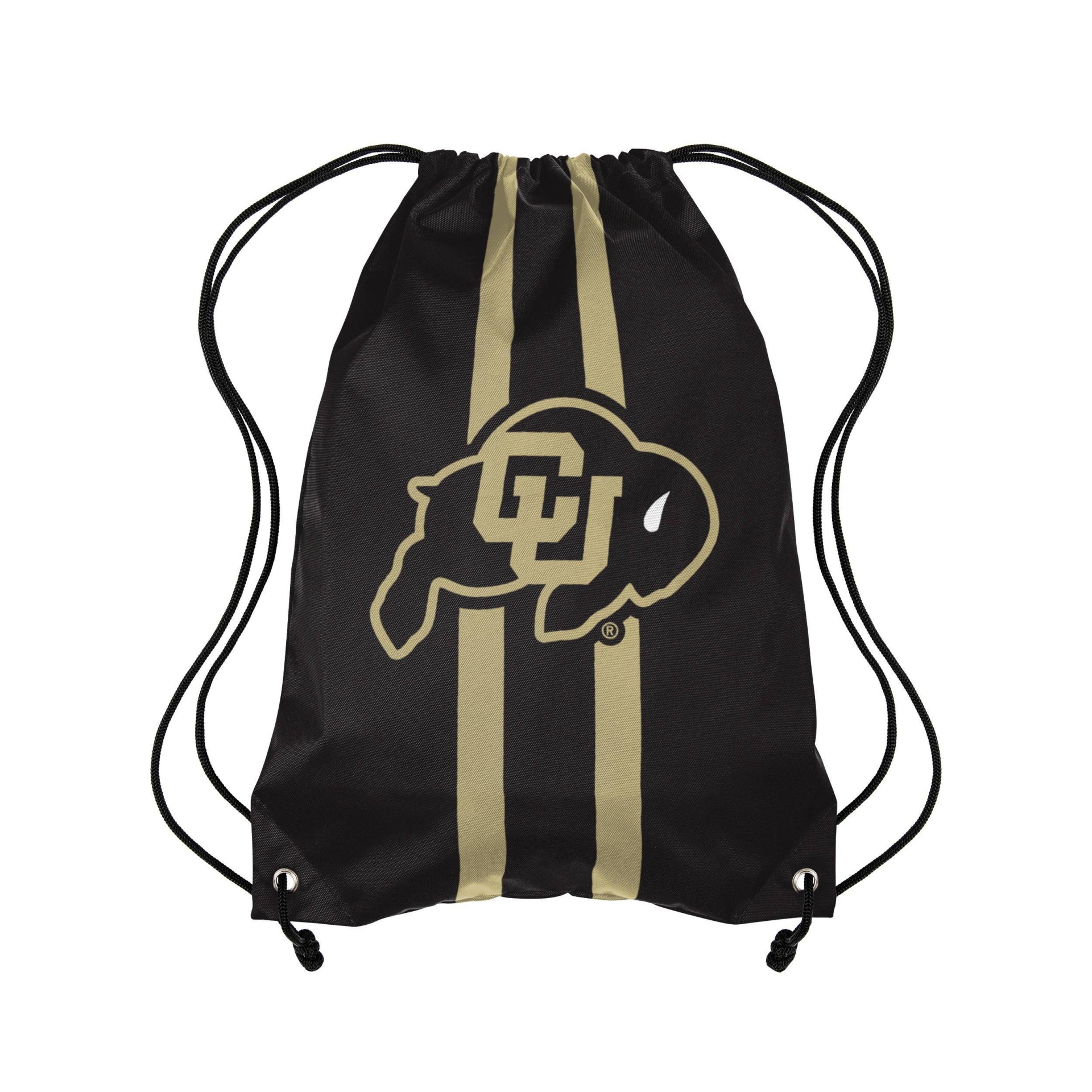 slide 1 of 1, NCAA Colorado Buffaloes Stripe Drawstring Bag, 1 ct