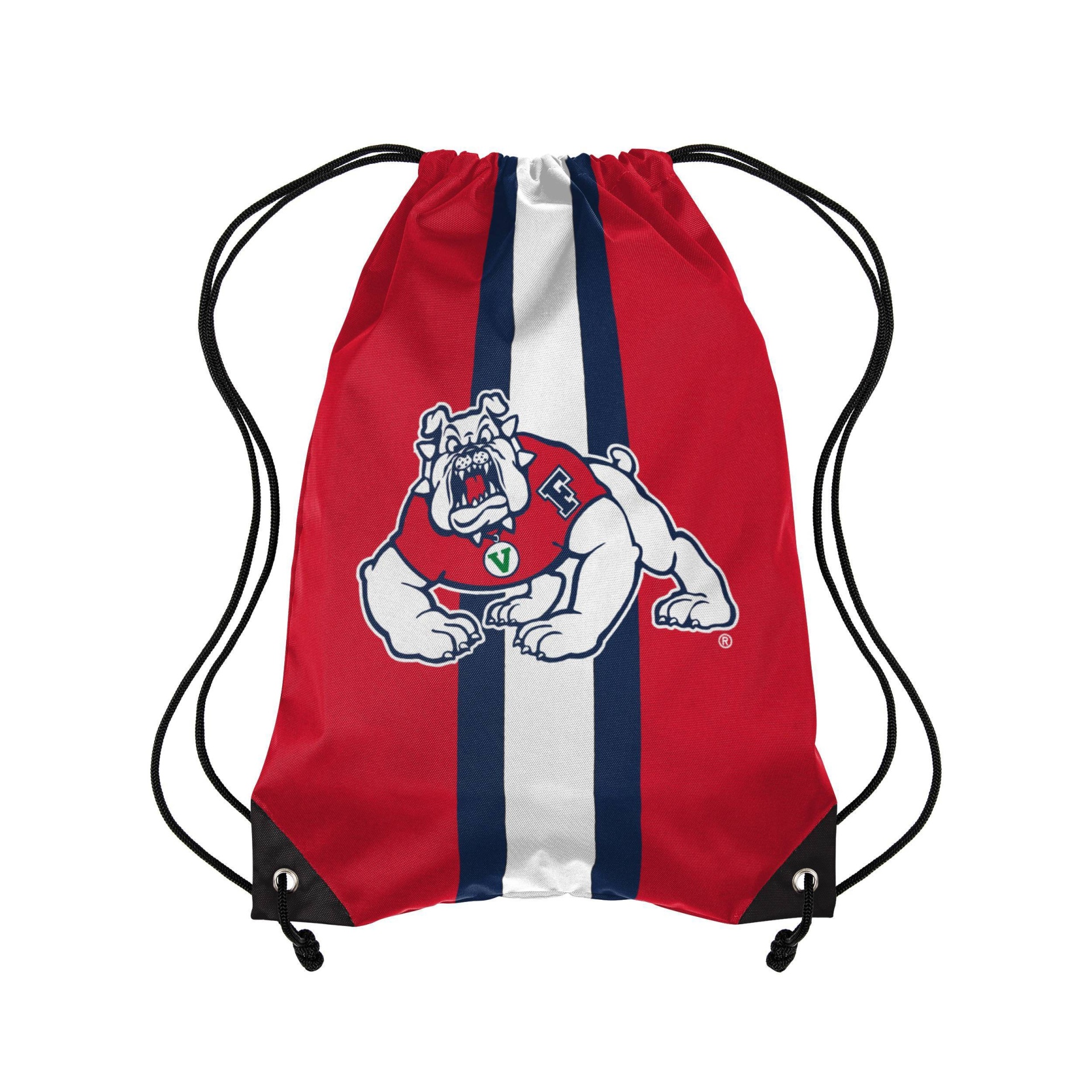 slide 1 of 1, NCAA Fresno State Bulldogs Stripe Drawstring Bag, 1 ct