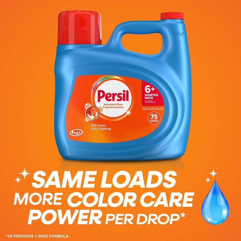 slide 3 of 11, Persil Advanced Oxi + Odor Fighting HE Deep Cleaning Liquid Laundry Detergent 75 Loads - 126 fl oz, 126 fl oz
