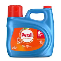 Persil Advanced Oxi + Odor Fighting HE Deep Cleaning Liquid Laundry Detergent 75 Loads - 126 fl oz