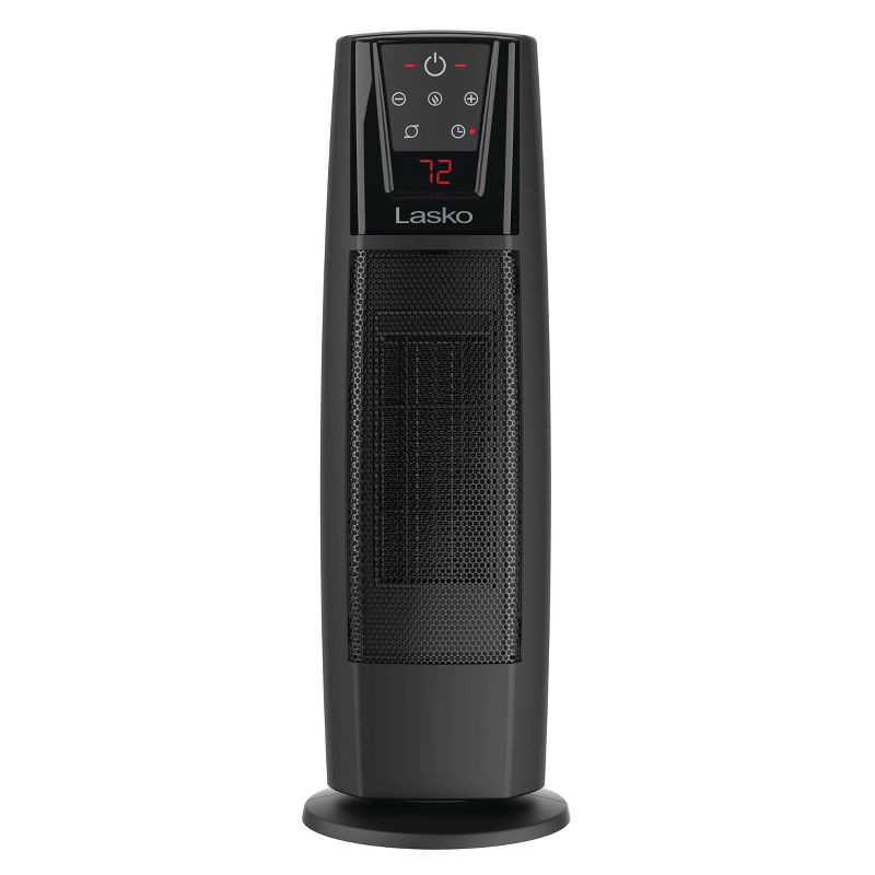 slide 4 of 11, Lasko Ceramic Tower Heater with Remote: Portable Indoor Space Heater, Programmable Timer, Adjustable Thermostat, 1500W, 1 ct