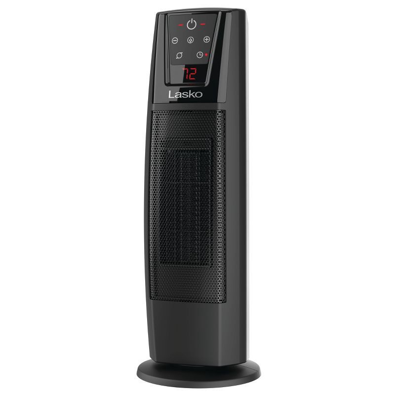 slide 10 of 11, Lasko Ceramic Tower Heater with Remote: Portable Indoor Space Heater, Programmable Timer, Adjustable Thermostat, 1500W, 1 ct