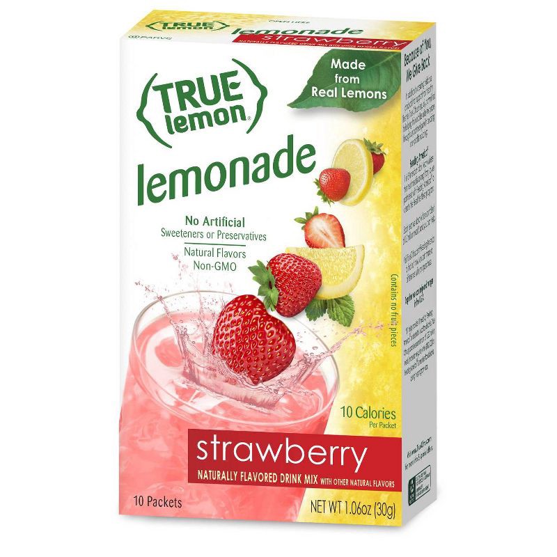 slide 2 of 4, True Lemon Sticks - Strawberry Lemonade - 10pk/1.06oz, 10 ct; 1.06 oz