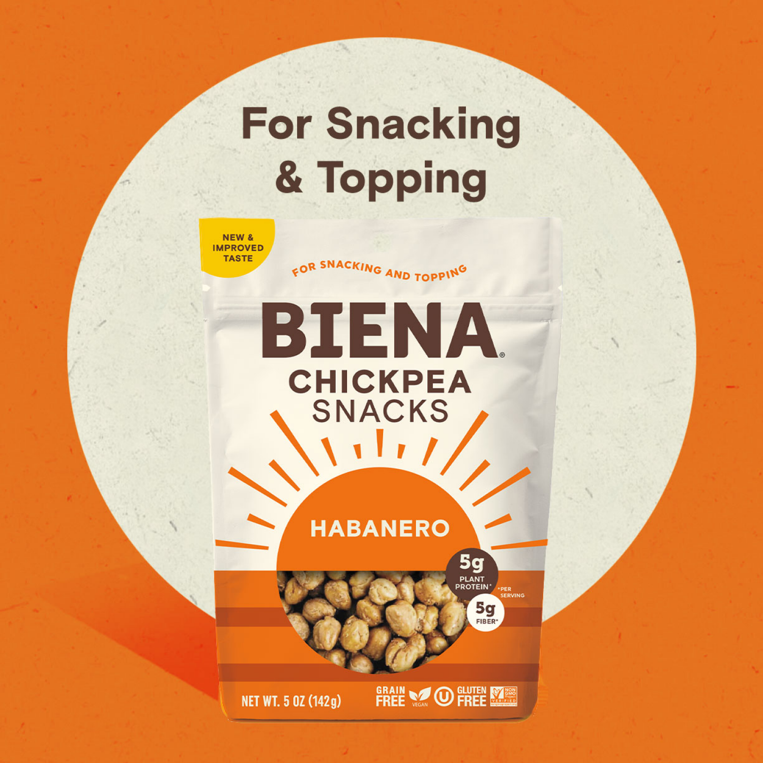 slide 4 of 4, Biena Habanero Chickpea Snacks 5 oz, 5 oz