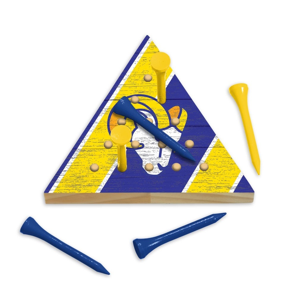 slide 2 of 3, NFL Los Angeles Rams Pyramid Peg Game, 1 ct