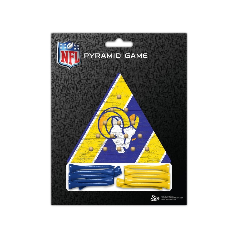 slide 3 of 3, NFL Los Angeles Rams Pyramid Peg Game, 1 ct