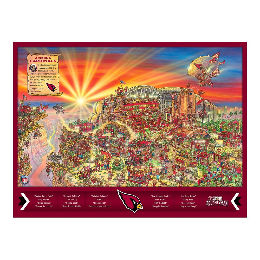 slide 4 of 4, NFL Arizona Cardinals Joe Journeyman 500pc Puzzle, 500 ct