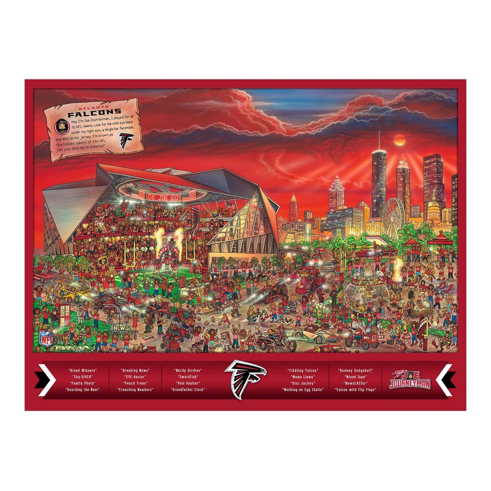 slide 3 of 4, NFL Atlanta Falcons Joe Journeyman 500pc Puzzle, 500 ct