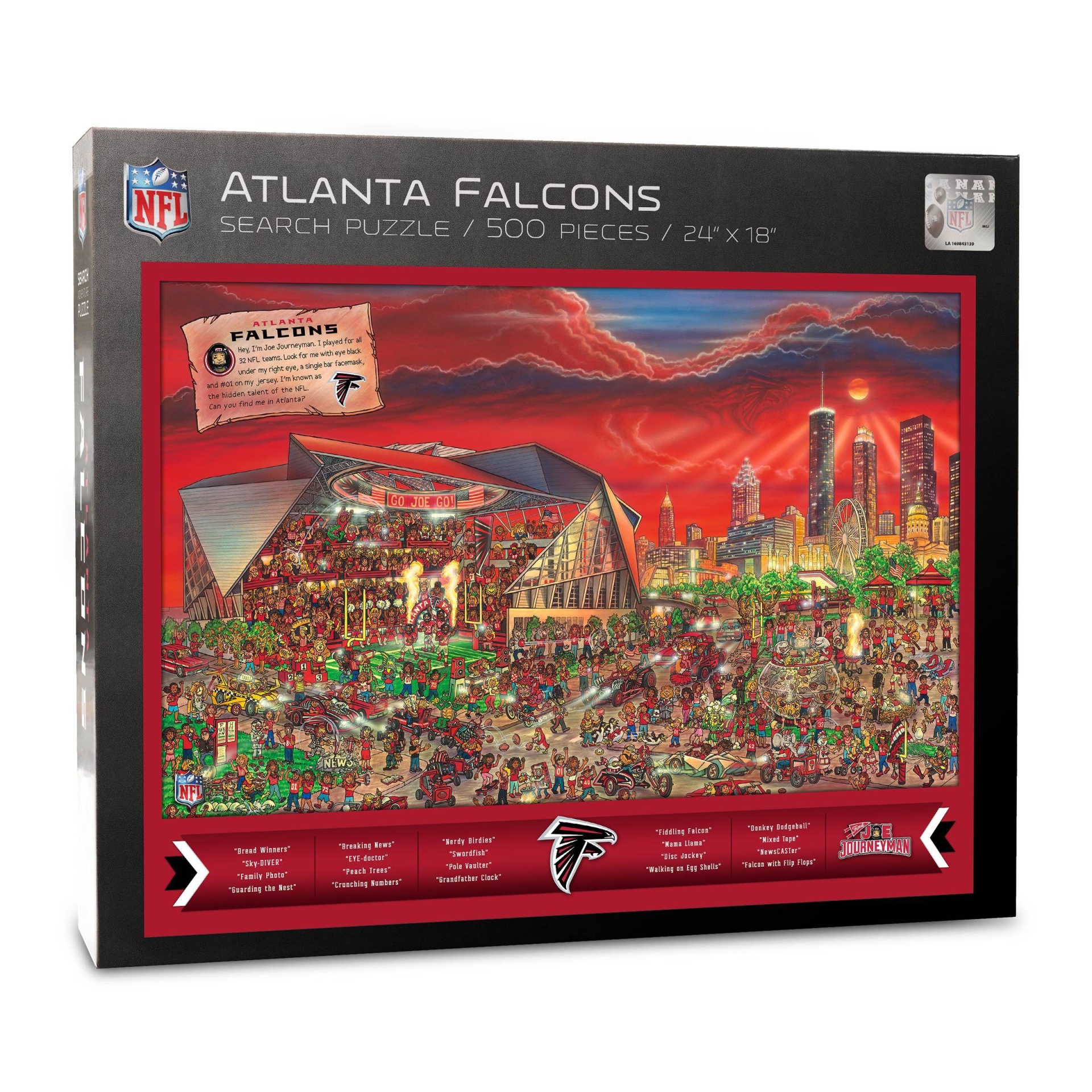 slide 1 of 4, NFL Atlanta Falcons Joe Journeyman 500pc Puzzle, 500 ct