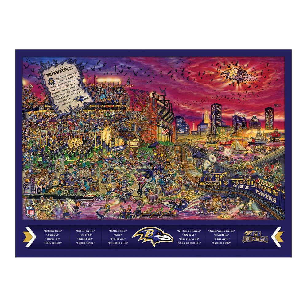slide 4 of 4, NFL Baltimore Ravens Joe Journeyman 500pc Puzzle, 500 ct