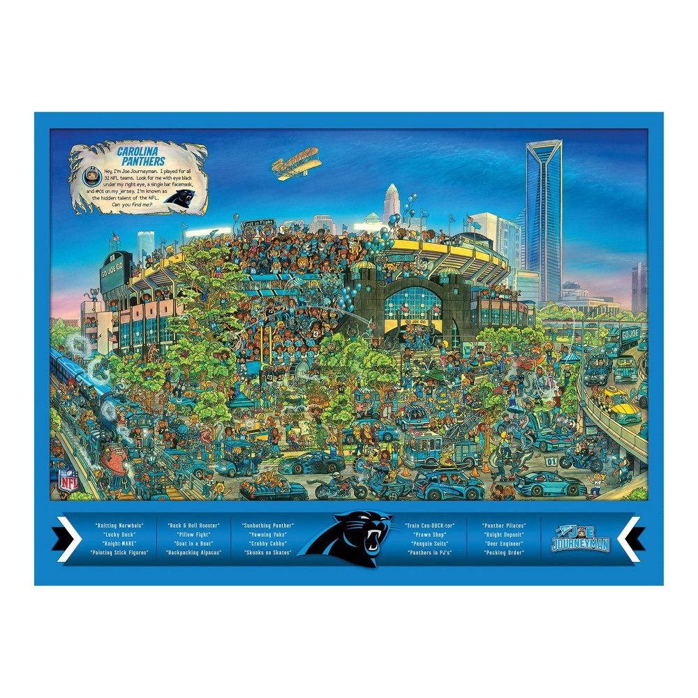 slide 4 of 4, NFL Carolina Panthers Joe Journeyman 500pc Puzzle, 500 ct