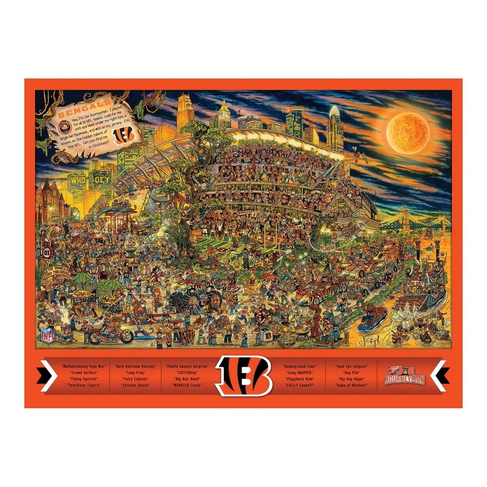slide 4 of 4, NFL Cincinnati Bengals Joe Journeyman 500pc Puzzle, 500 ct