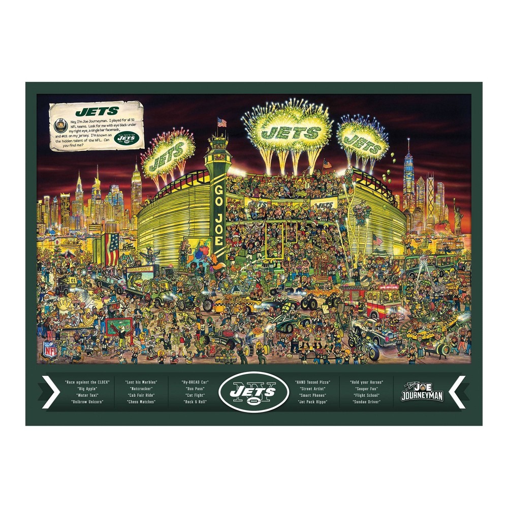 slide 4 of 4, NFL New York Jets Joe Journeyman 500pc Puzzle, 500 ct