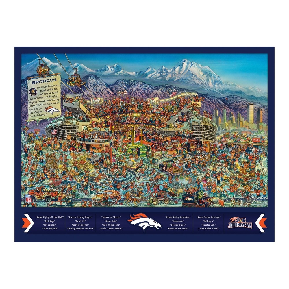 slide 4 of 4, NFL Denver Broncos Joe Journeyman 500pc Puzzle, 500 ct