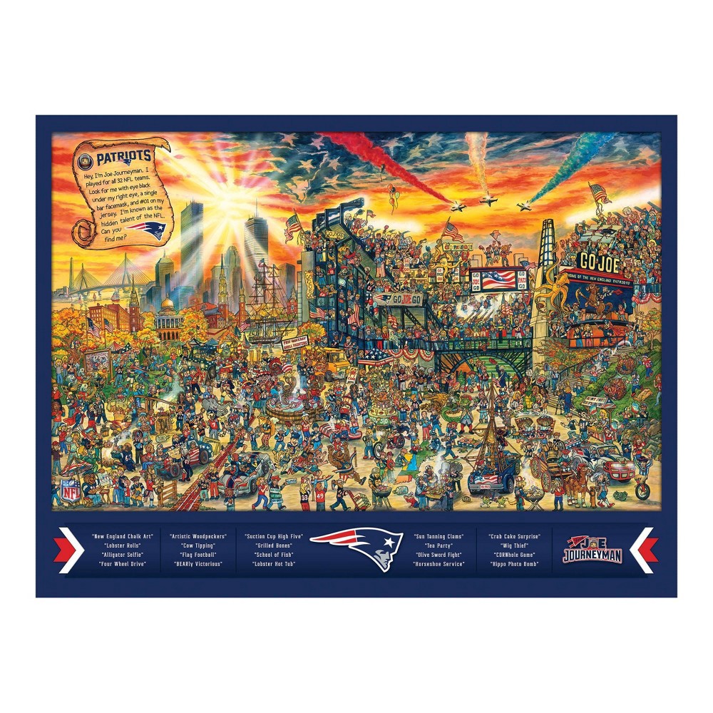 slide 4 of 4, NFL New England Patriots Joe Journeyman 500pc Puzzle, 500 ct