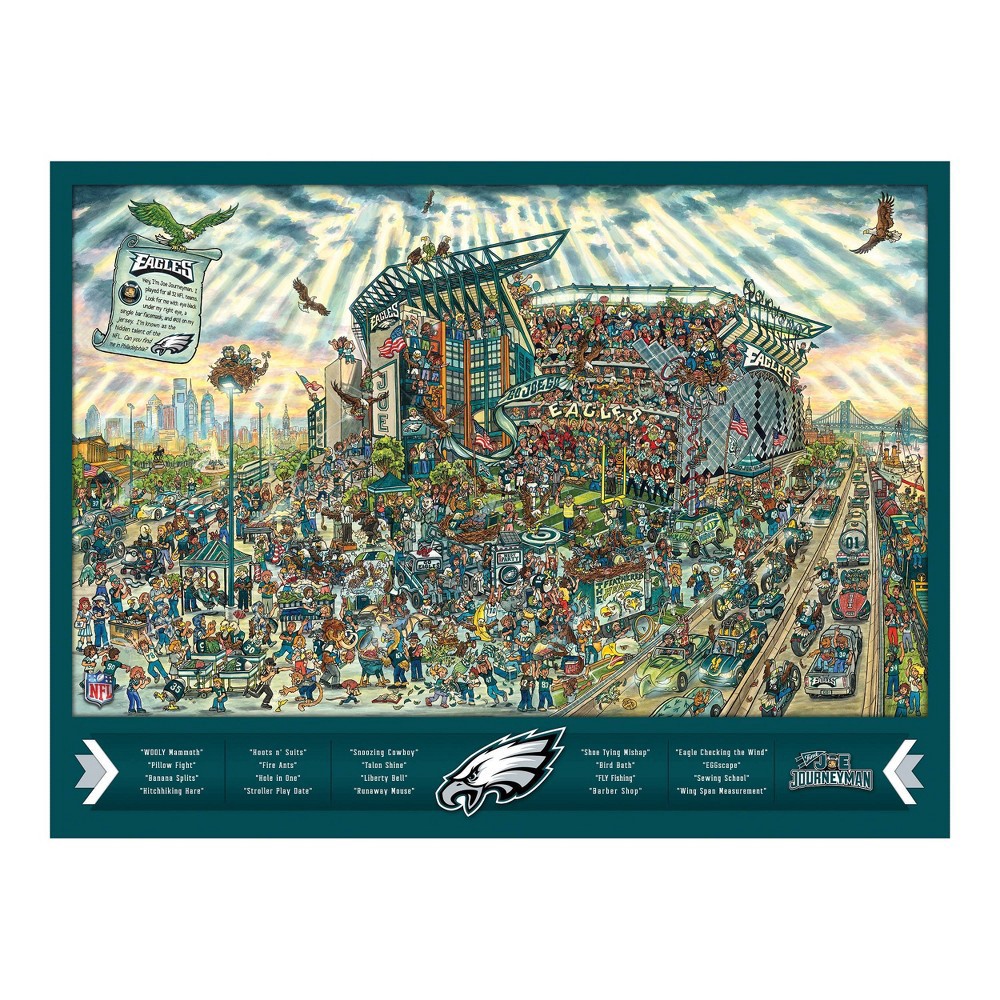 slide 4 of 4, NFL Philadelphia Eagles Joe Journeyman 500pc Puzzle, 500 ct