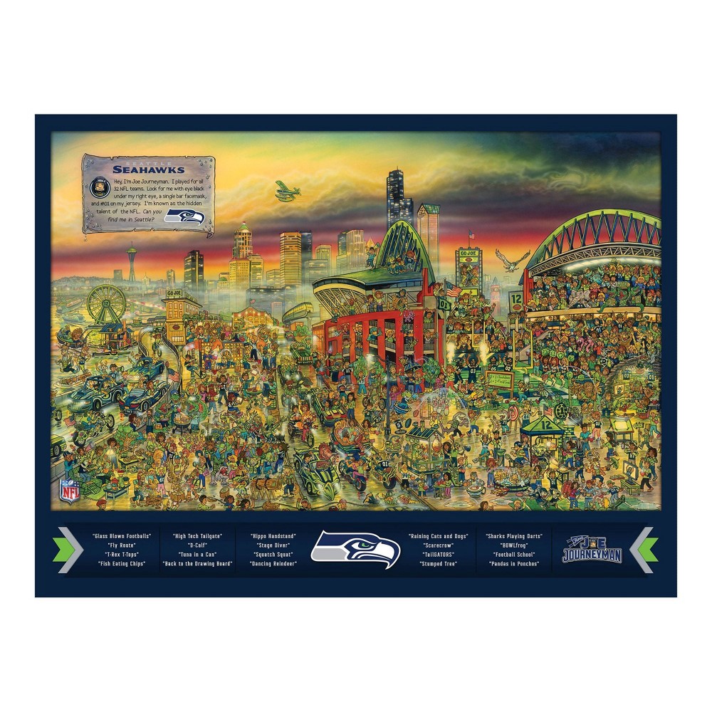 slide 4 of 4, NFL Seattle Seahawks Joe Journeyman 500pc Puzzle, 500 ct