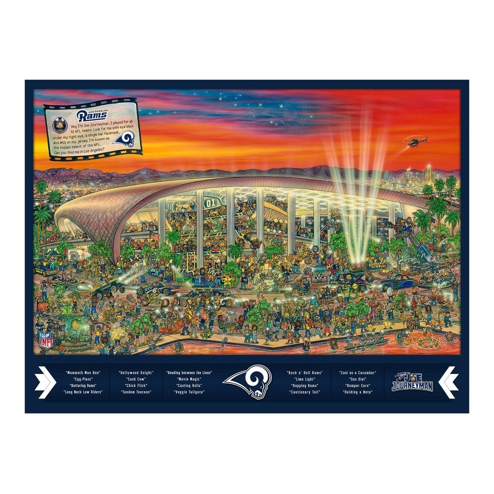 slide 4 of 4, NFL Los Angeles Rams Joe Journeyman 500pc Puzzle, 500 ct