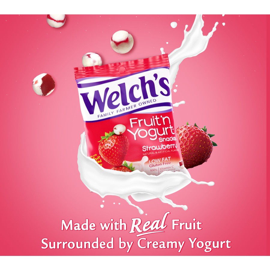 slide 8 of 9, Welch's Strawberry Fruit 'n Yogurt Snacks 8-0.8 oz. Pouches, 8 ct; 08 oz