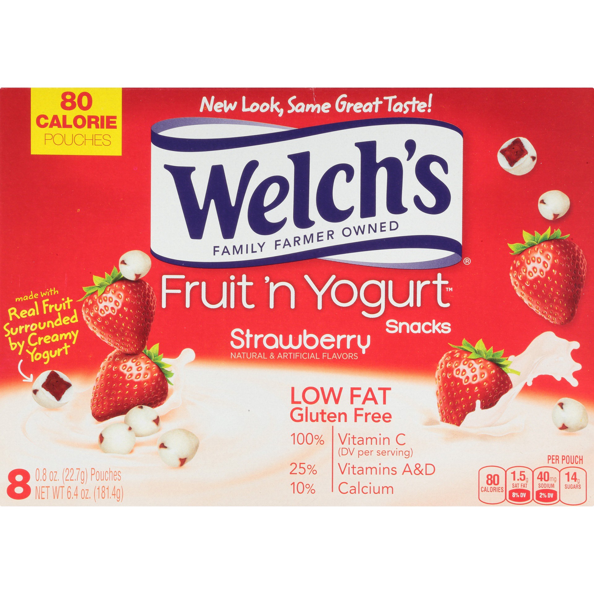 slide 5 of 9, Welch's Strawberry Fruit 'n Yogurt Snacks 8-0.8 oz. Pouches, 8 ct; 08 oz