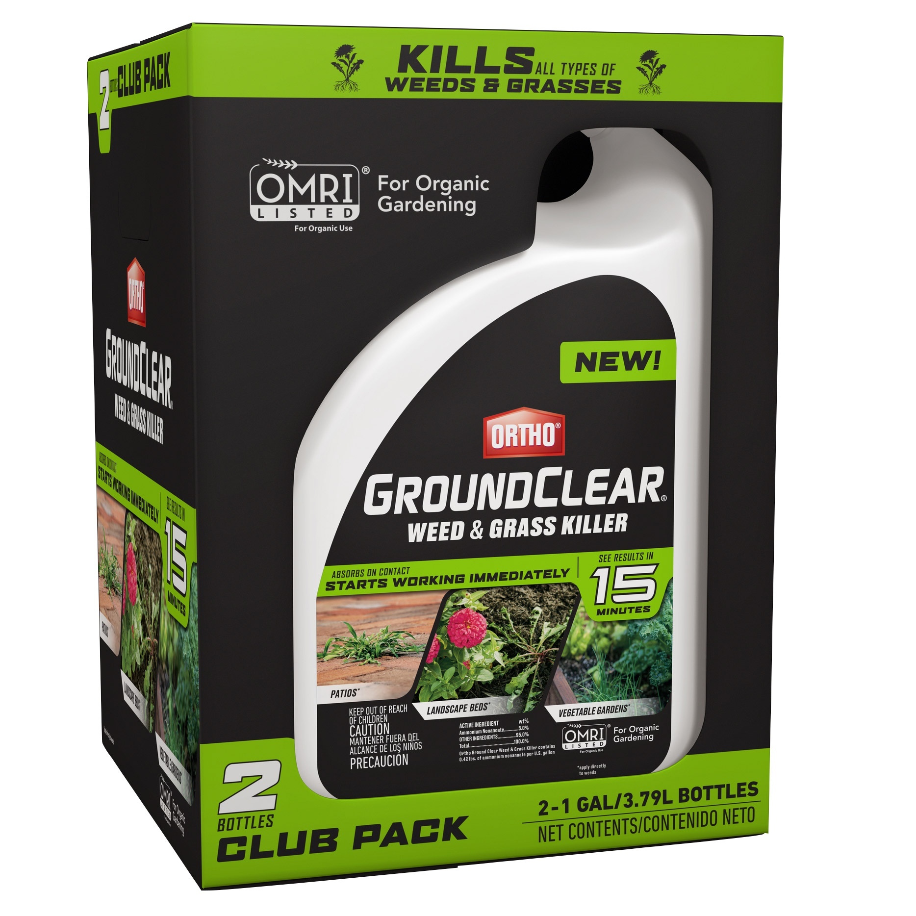 ScottsMiracle-Gro Ortho Ground Clear Weed and Grass Killer 2 ct; 1 gal ...