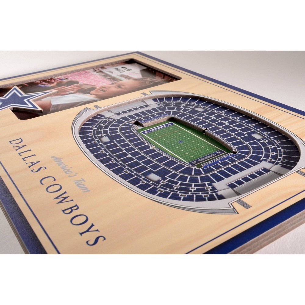 slide 3 of 5, NFL Dallas Cowboys 4"x6" 3D Stadium View Picture Frame, 1 ct