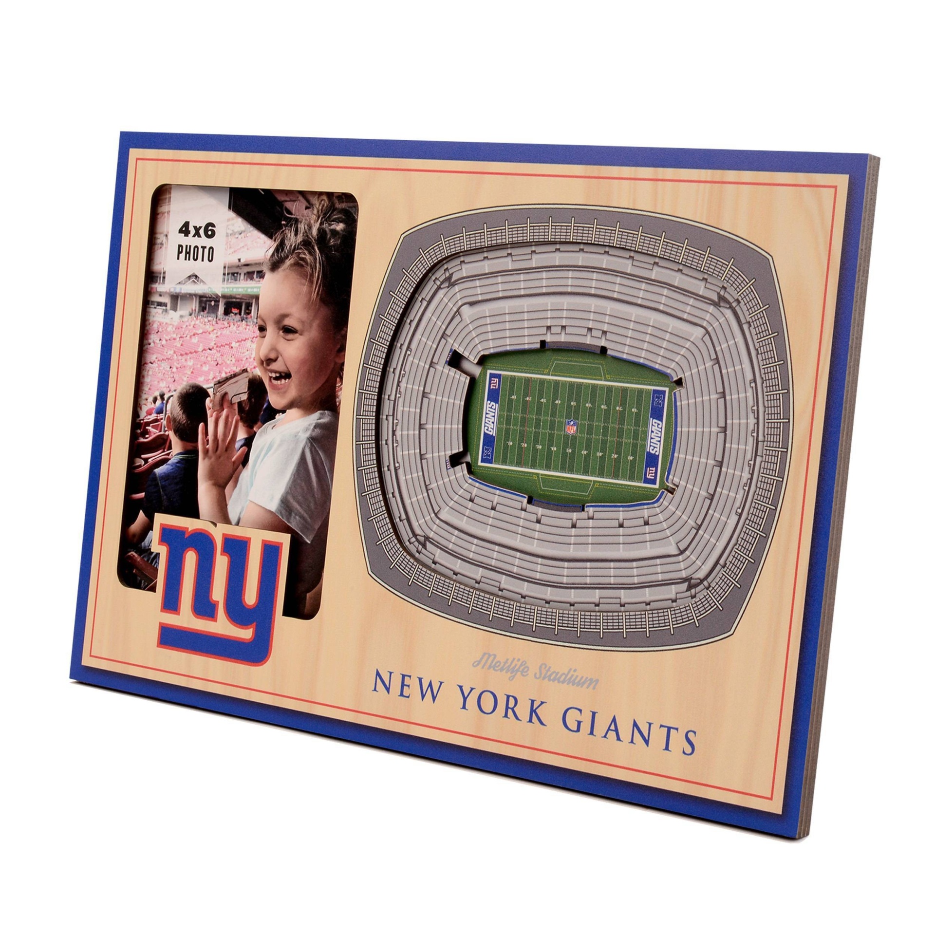 slide 1 of 5, NFL New York Giants 4"x6" 3D Stadium View Picture Frame, 1 ct