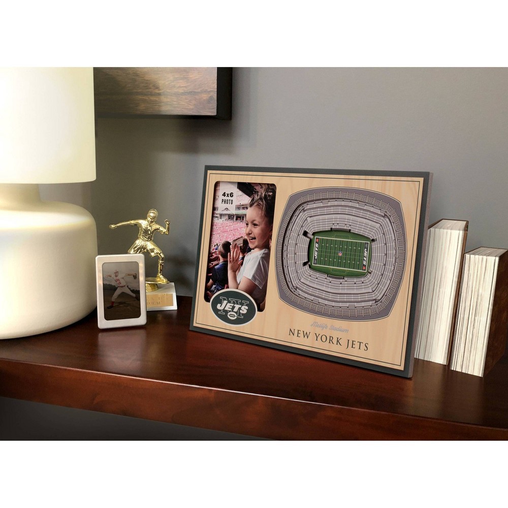 slide 4 of 5, NFL New York Jets 4"x6" 3D Stadium View Picture Frame, 1 ct