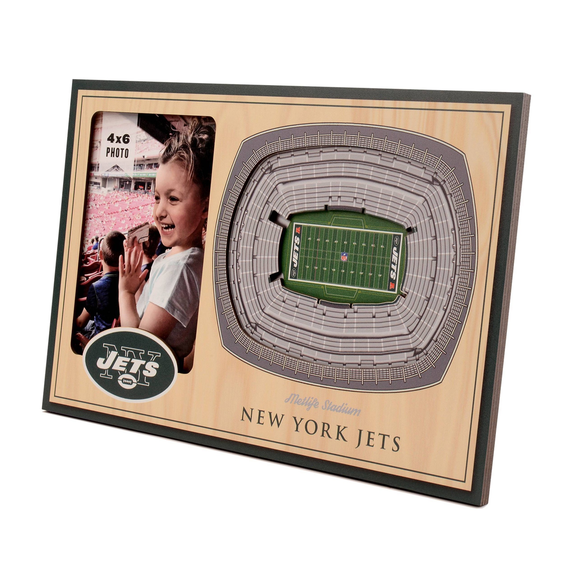 slide 1 of 5, NFL New York Jets 4"x6" 3D Stadium View Picture Frame, 1 ct