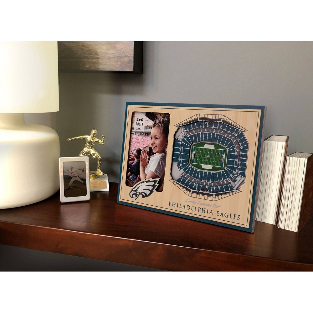 slide 2 of 5, NFL Philadelphia Eagles 4"x6" 3D Stadium View Picture Frame, 1 ct