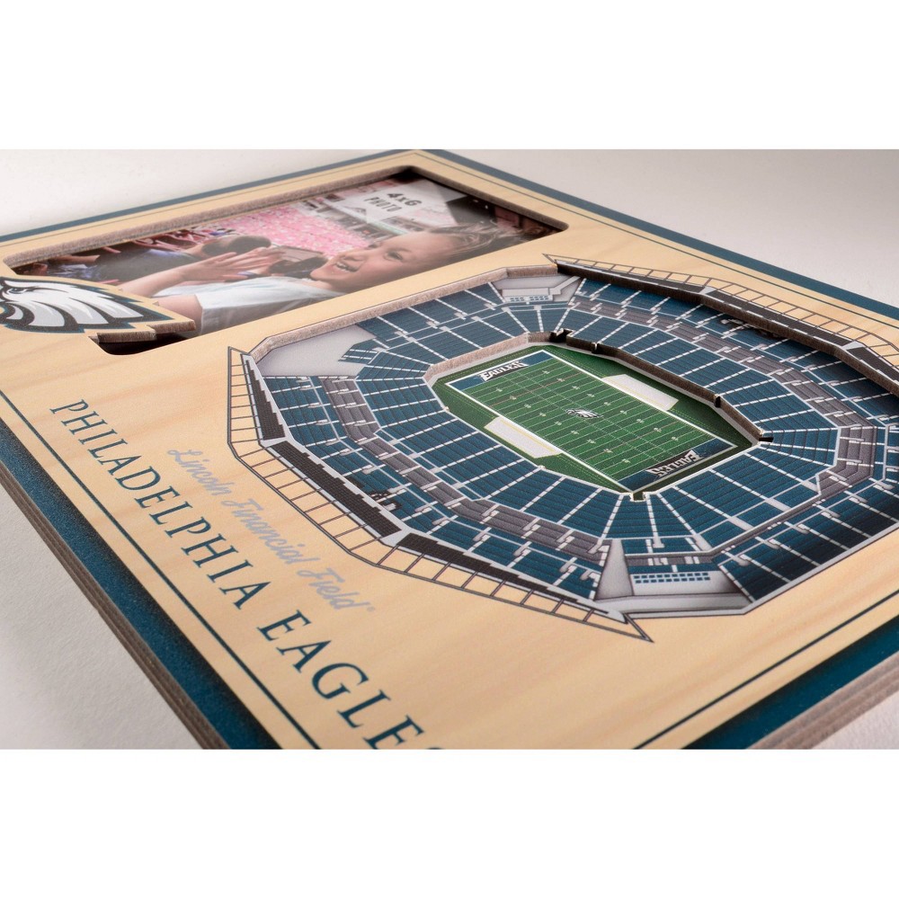 slide 3 of 5, NFL Philadelphia Eagles 4"x6" 3D Stadium View Picture Frame, 1 ct