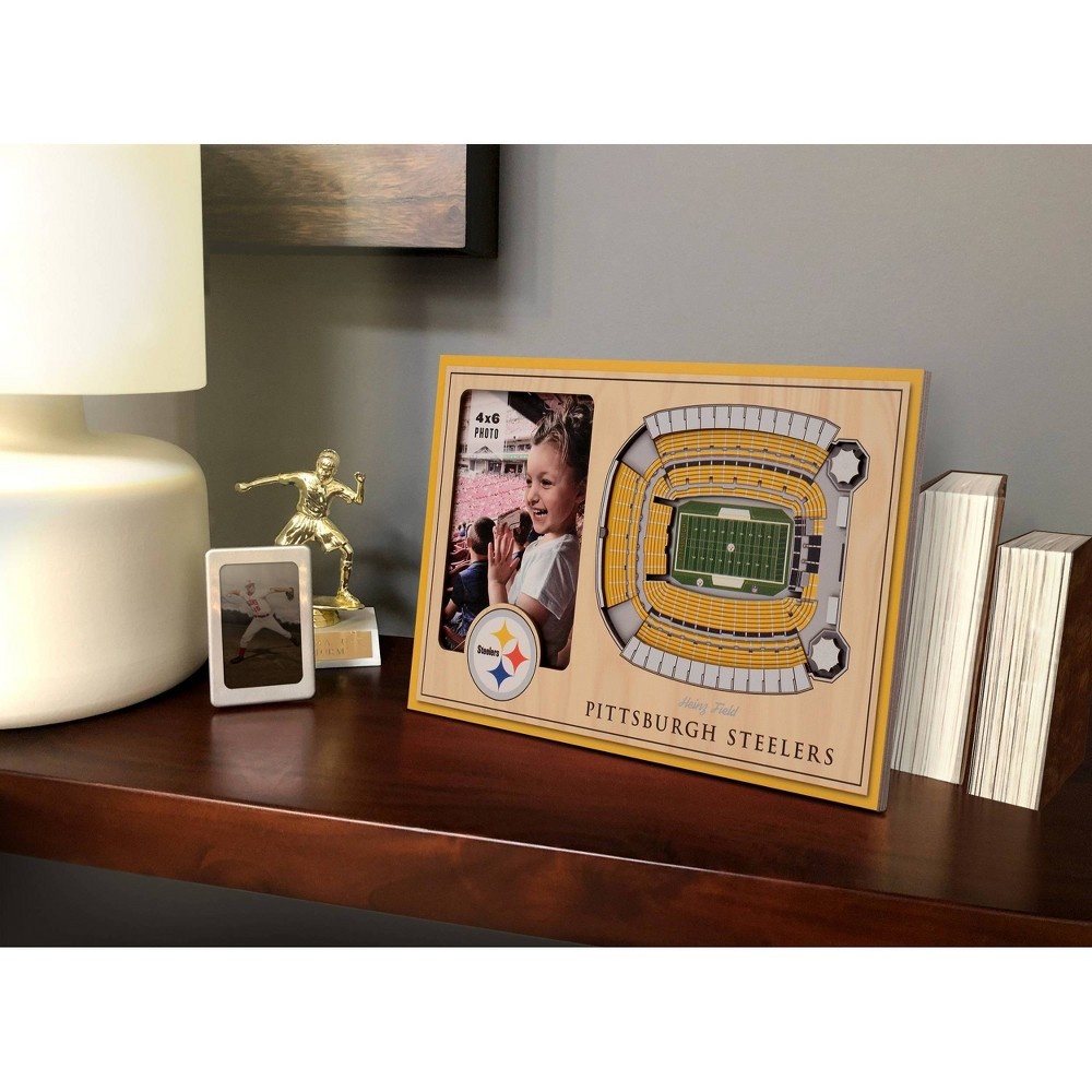 slide 2 of 5, NFL Pittsburgh Steelers 4"x6" 3D Stadium View Picture Frame, 1 ct