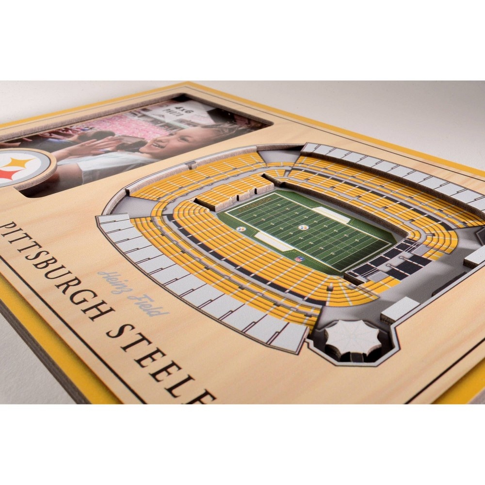 slide 3 of 5, NFL Pittsburgh Steelers 4"x6" 3D Stadium View Picture Frame, 1 ct