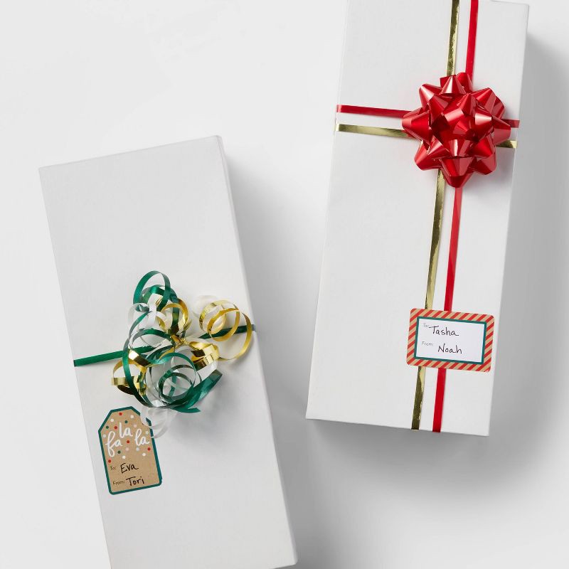 slide 2 of 3, 4ct Slipper Christmas Gift Box White - Wondershop™, 4 ct