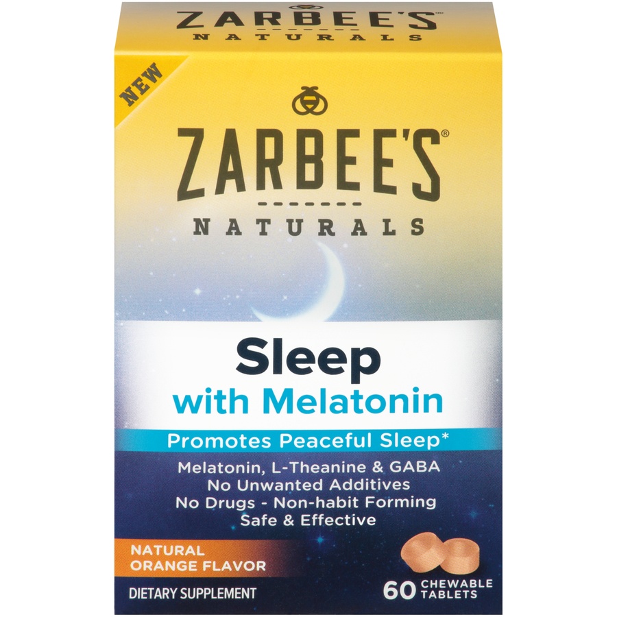 slide 1 of 6, Zarbee's Naturals Sleep Aid Tablets - Melatonin, 60 ct